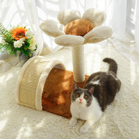 HKM-2980413 Cat Climbing Frame with Integrated Sisal Scratching Post and Plush Nest