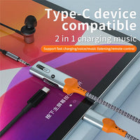 HKM-298067 Type C to Dual Type C Headphone Jack Adapter with 60W PD Charging for iPhone 15