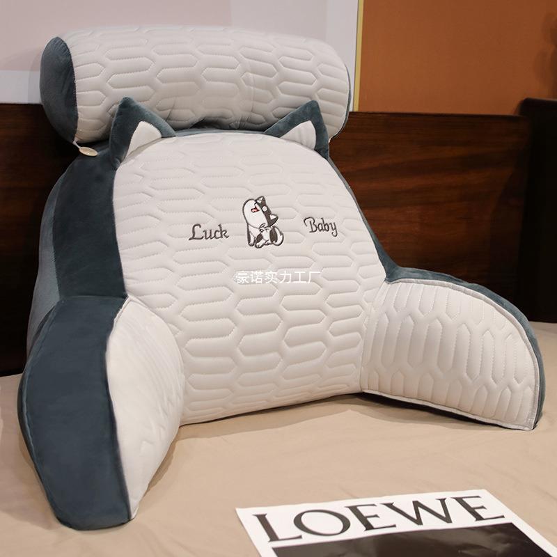 HKM-298131 Cartoon Anime Latex Ice Silk Bedside Cushion - Husky, Dinosaur, Rabbit, Cat Designs