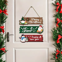 HKM-298131 Wooden Santa Claus, Snowman, and Reindeer Ornaments for Christmas Decorations