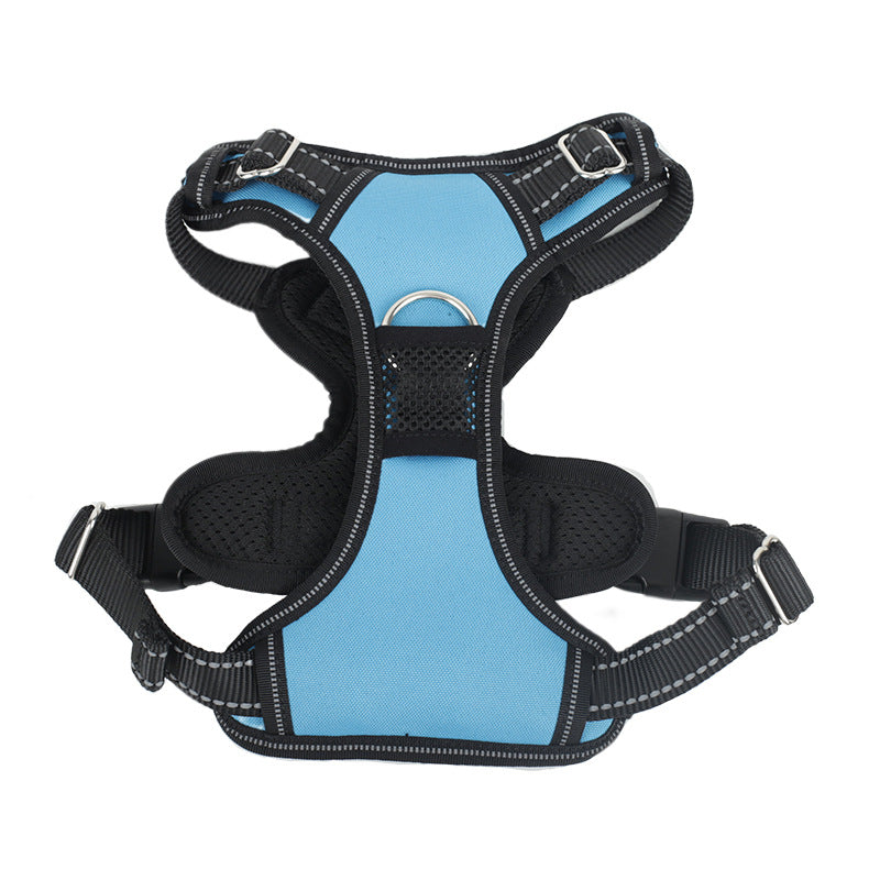 HKM-2981949 Large Multi-Color Nylon Dog Harness with Handheld Rope for Commuting