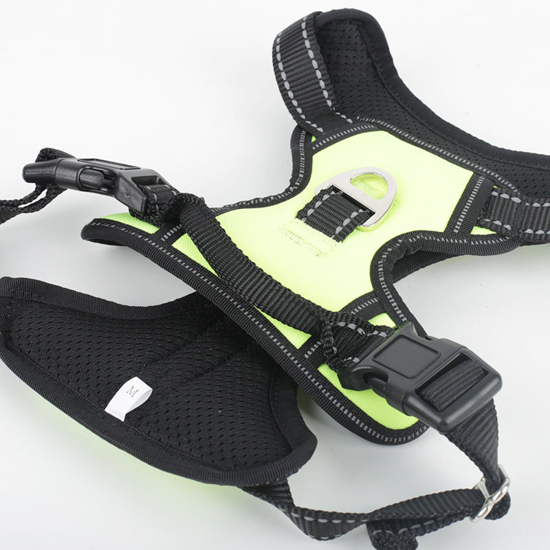 HKM-2981949 Large Multi-Color Nylon Dog Harness with Handheld Rope for Commuting