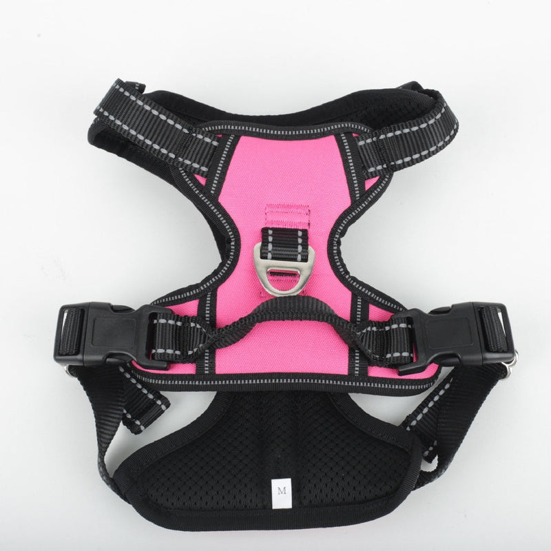 HKM-2981949 Large Multi-Color Nylon Dog Harness with Handheld Rope for Commuting