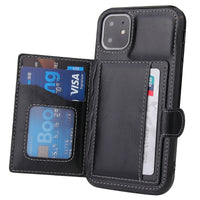 HKM-298259 Premium Anti-Fall Mobile Phone Case with Card Holder - Plastic & TPU Back Cover
