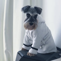 HKM-2983741 Cozy White Pet Bathrobe Pajamas in Multiple Sizes: S, M, L, XL