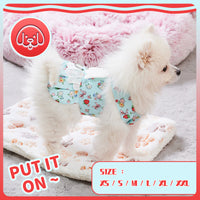 HKM-2984381 Charming Dog Harness Dress with Leash Set for Small Breeds, Featuring Angel Wings Design