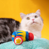 HKM-2985533 Interactive Plush Vibration Toy for Cats - Molar Relieving Catnip Fun