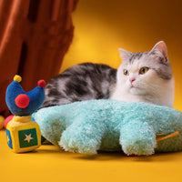HKM-2985533 Interactive Plush Vibration Toy for Cats - Molar Relieving Catnip Fun