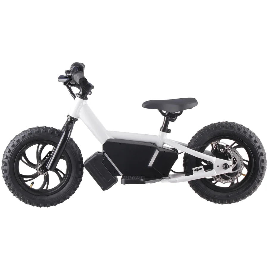 HKM-298579 250W Mini Kids Electric Balance Bike, 24V/36V Battery, 12" Wheel, Adjustable Saddle, Disc Brake