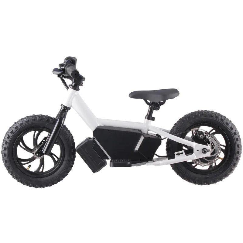 HKM-298579 250W Mini Kids Electric Balance Bike, 24V/36V Battery, 12" Wheel, Adjustable Saddle, Disc Brake