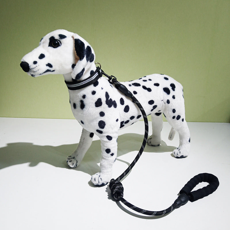 HKM-2986685 Reflective Dog Collar with Decorative Necklace and Leash Set