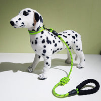 HKM-2986685 Reflective Dog Collar with Decorative Necklace and Leash Set