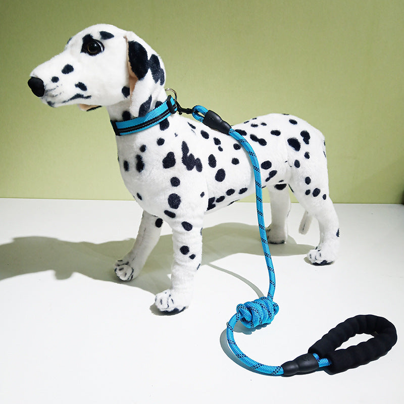 HKM-2986685 Reflective Dog Collar with Decorative Necklace and Leash Set