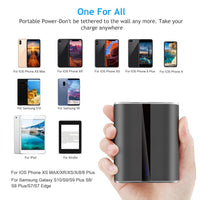 HKM-298707 12000mAh Portable Power Bank with Dual USB Output, Fast Charging, Compact Design, Built-in Flashlight
