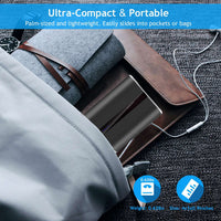 HKM-298707 12000mAh Portable Power Bank with Dual USB Output, Fast Charging, Compact Design, Built-in Flashlight