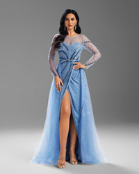 HKM-298707 Elegant Blue Women's Gown - Model EZ25016
