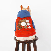 HKM-2987453 Cozy Cotton Coat for Small to Medium Dogs in Red, Perfect for Autumn and Winter