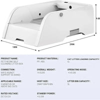 HKM-298771 Automatic Self-Cleaning Cat Litter Box with 6L Capacity – Easy Maintenance Smart Toilet