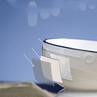 HKM-2988861 Ceramic Slanted Tall Cat Food Bowl with Planet Print - 13.5cm Diameter