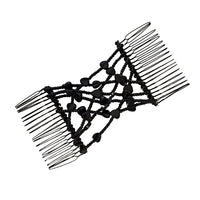 HKM-298899 Korean Steel Wire Hair Comb with Heart Bead Design - Available in Multiple Colors