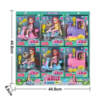 HKM-298963 Mini Cute 6-Inch Solid Body Baby Motorcycle Toy Doll for Girls and Boys, Educational Soft Plastic Fun for Ages 2-7