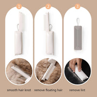 HKM-2990141 Professional 3-in-1 Pet Grooming Comb with Rounded Pins and Lint Brush for Cats and Dogs