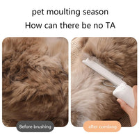 HKM-2990141 Professional 3-in-1 Pet Grooming Comb with Rounded Pins and Lint Brush for Cats and Dogs