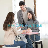 HKM-299027 Portable Rolling and Single Manicure Tables for Versatile Nail Care Solutions