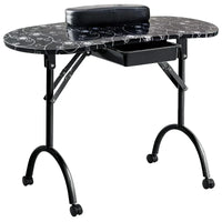 HKM-299027 Portable Rolling and Single Manicure Tables for Versatile Nail Care Solutions