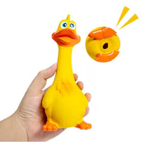 HKM-2991293 Interactive Duck Shaped Latex Dog Chew Toy – Squeaky, Durable, Eco-Friendly, Perfect for Indoor and Outdoor Play