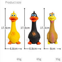 HKM-2991293 Interactive Duck Shaped Latex Dog Chew Toy – Squeaky, Durable, Eco-Friendly, Perfect for Indoor and Outdoor Play