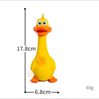 HKM-2991293 Interactive Duck Shaped Latex Dog Chew Toy – Squeaky, Durable, Eco-Friendly, Perfect for Indoor and Outdoor Play