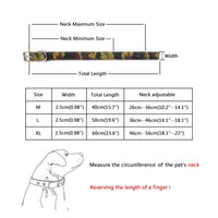 HKM-2992445 Camouflage Canvas Spiked Dog Collar in Multiple Sizes