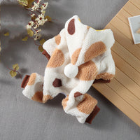 HKM-2993213 Lamb Velvet Polka Dot Double Layer Thermal Jumpsuit for Dogs