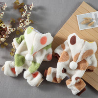 HKM-2993213 Lamb Velvet Polka Dot Double Layer Thermal Jumpsuit for Dogs