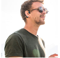 HKM-299347 Bone Conduction Bluetooth Headset with Card - 10m Range, Stereo Sound, Battery Display, Call Function, Black