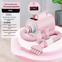HKM-2994109 High-Power 2000W Pet Hair Dryer for Dogs – Smart Touch in Pink, Black, and White