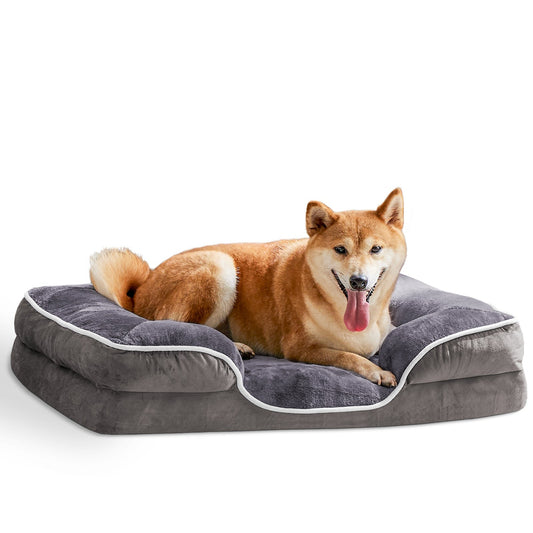 HKM-2994493 Memory Foam Pet Bed for Small Dogs & Cats with Waterproof Liner and Washable Cover