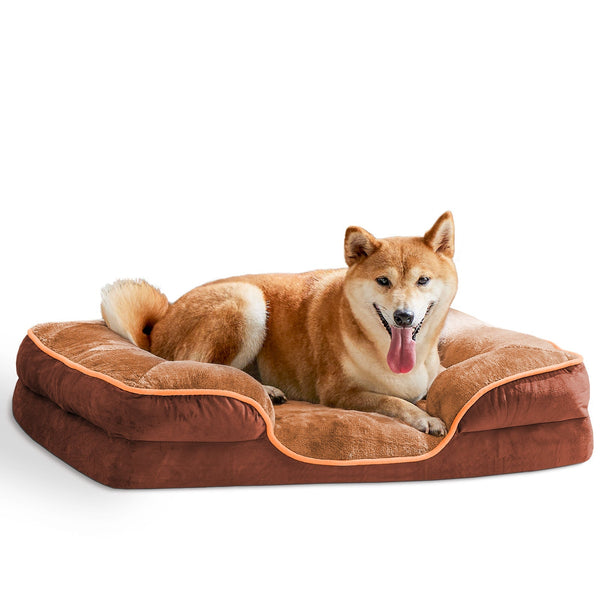 HKM-2994493 Memory Foam Pet Bed for Small Dogs & Cats with Waterproof Liner and Washable Cover