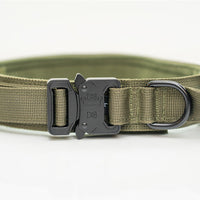 HKM-2994621 Nylon Dog Collars for Medium and Large Dogs in Khaki, Black, and Army Green