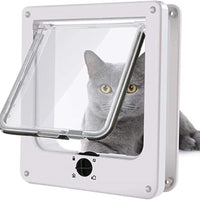 HKM-299475 Indoor Cat and Dog Door with Rotary Lock and Magnetic Closure - Weatherproof Design for Cats and Small Dogs - Various Sizes Available