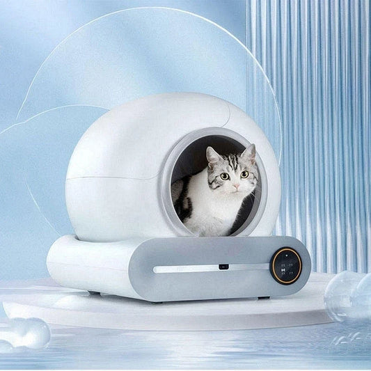 HKM-299603 Smart Automatic Cat Litter Box with Easy Clean Feature and Odor Control, Model X30, Large Capacity
