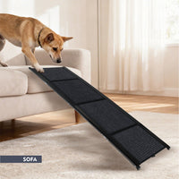 HKM-2996797 Portable Dog Ramp for Car - 71" Long, 19.5" Wide, Non-Slip Surface, Supports Up to 250 lbs