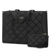 HKM-299859 Quilted Large Tote Hand Bag for Work and School – Versatile Laptop Purse for Office Use