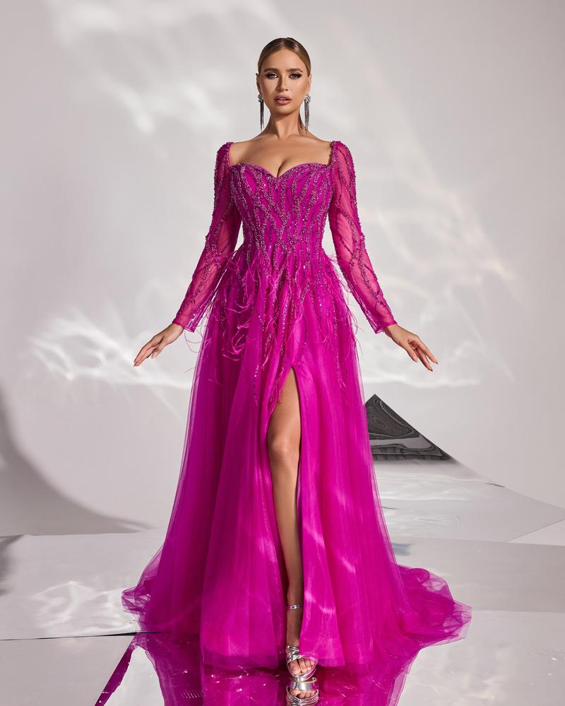HKM-299859 Rose Pink Evening Dress for Women, Model EZ25058