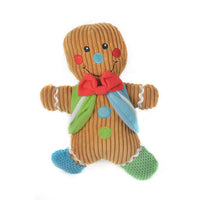 HKM-2999229 Gingerbread Man Plush Dog Toy - Blue & Pink Christmas Sounding Toy (23x20x5cm)