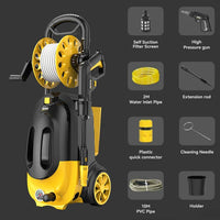 HKM-300051 Electric High-Pressure Washer Machine 2000W 15MPa Portable Car Cleaning System
