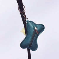 HKM-3000637 Portable PU Leather Pet Waste Bag Holder - Stylish Design with Trash Bags Included