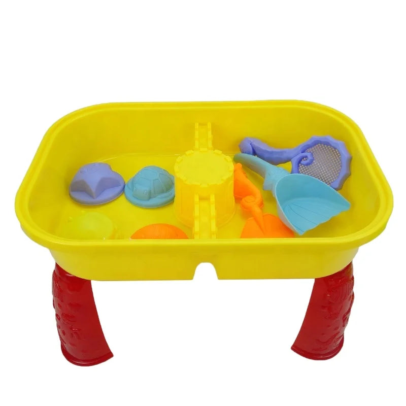 HKM-300115 Large Summer Sand and Water Beach Table Set for Kids with Mold - Age 2-7