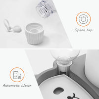 HKM-3001661 Tilted Elevated Stainless Steel Cat and Dog Bowls with Automatic Water Dispenser